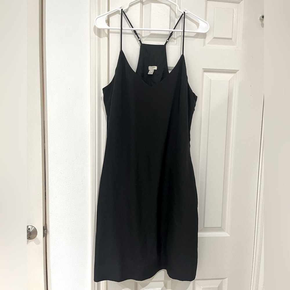 J Crew mini slip black dress size 10
